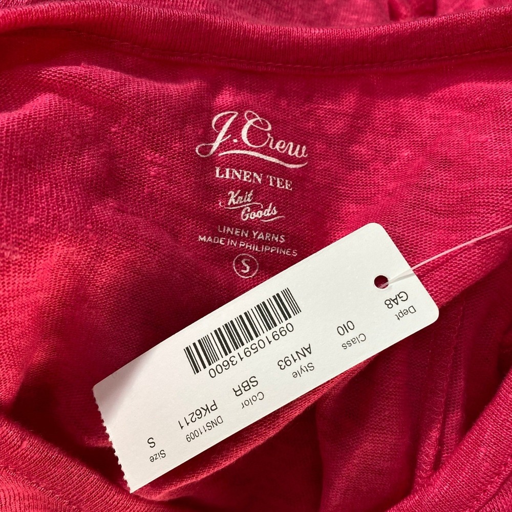 NEW J. CREW Linen‎ Ruffle Tank Tee in Sweet Briar Pink Small - Picture 5 of 5